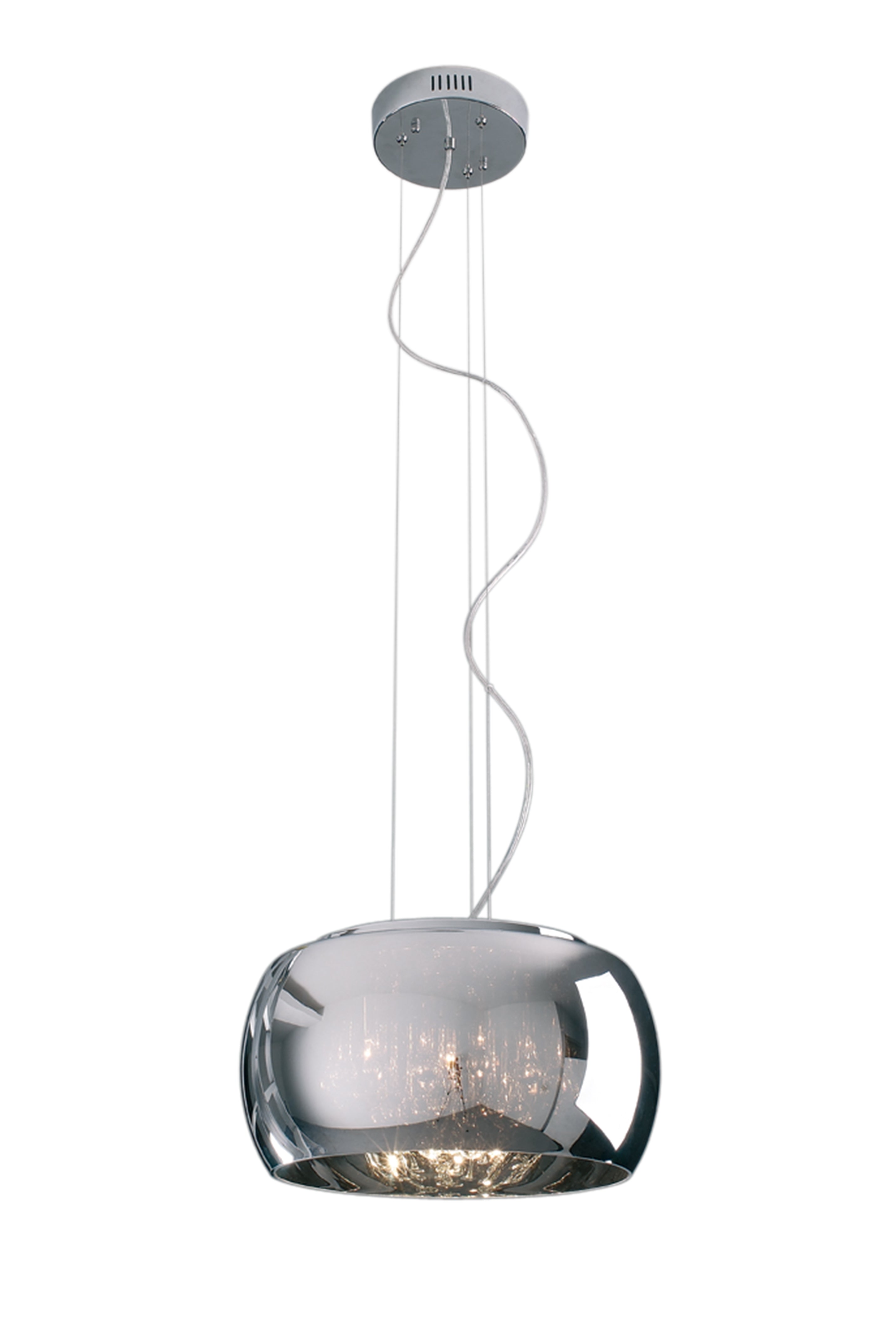 Esla Glass With Beads Chrome Light
