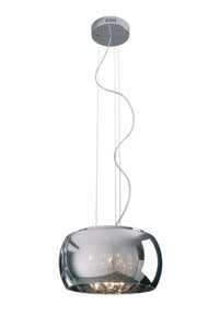 Esla Glass With Beads Chrome Light