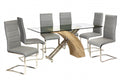 Hailey Dining Table Chrome & Natural