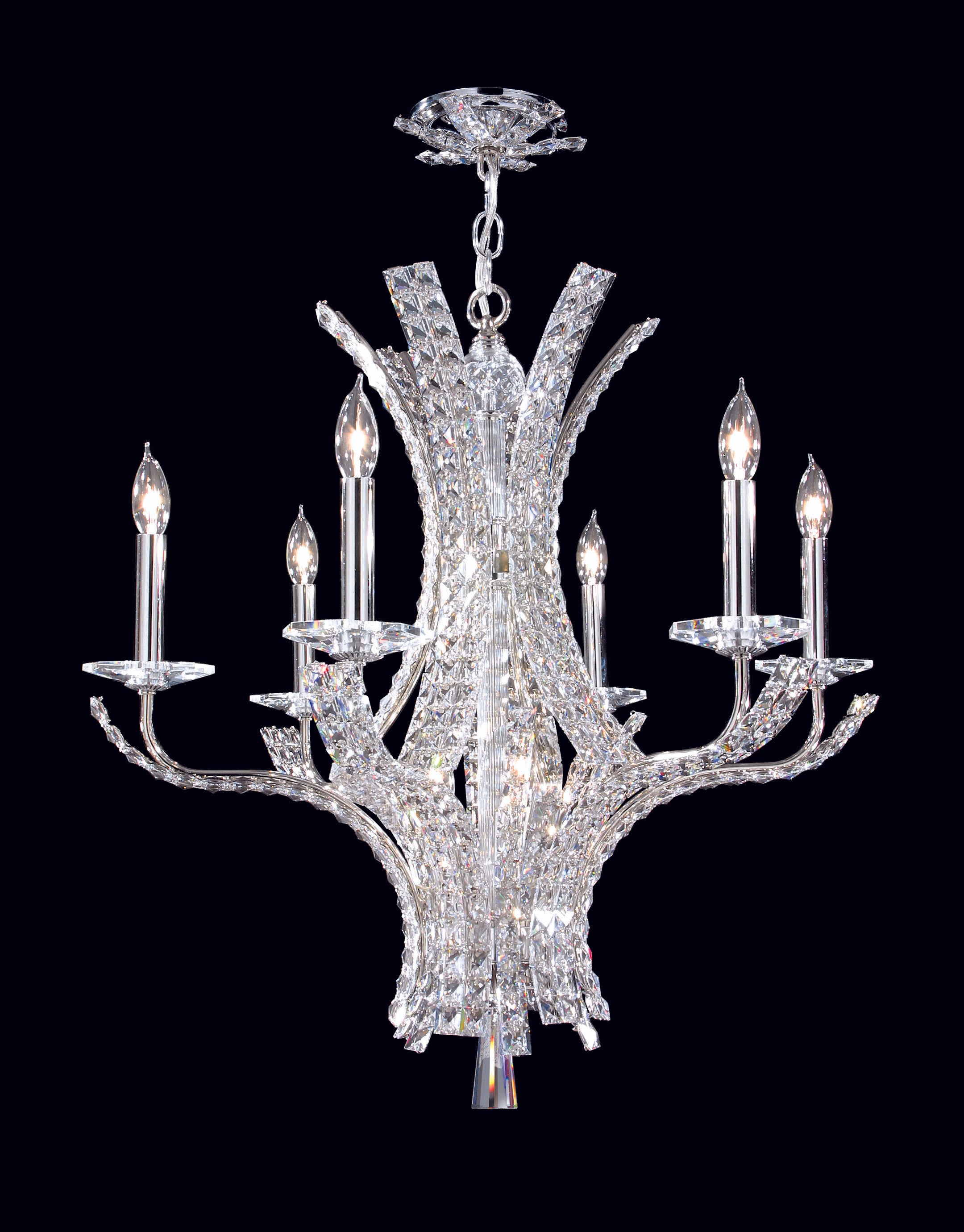 Fez Crystal Chrome Chandelier Small