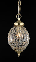 Clayton Bead Satin Brass Pendant Small/Large