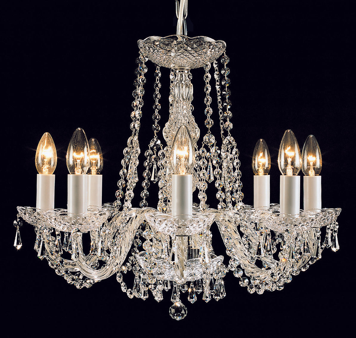 Horyn Crystal Chandelier Chrome S/M/L/XL