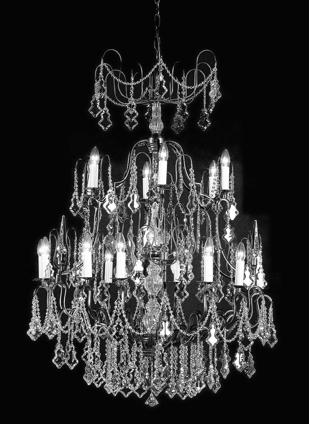 Hula Crystal Chandelier S/M/L/XL Antique Bronze/French Gold