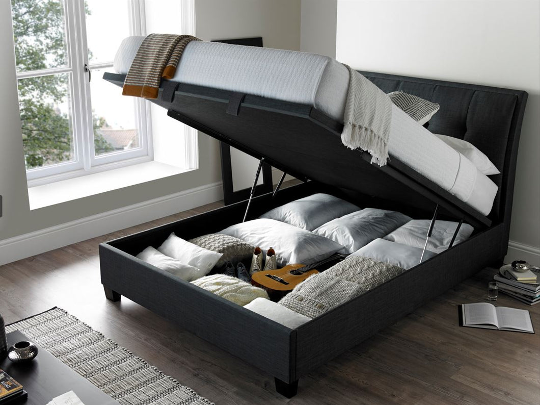 Accent Storage Bed - Available in Pendle Oatmeal Fabric, Pendle Slate Fabric or Marbella Grey Fabric