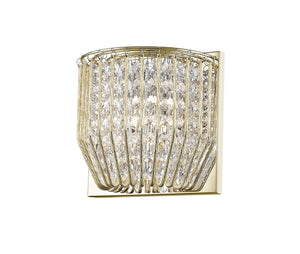 Delhi 1 Light Crystal Wall Light Chrome/Gold