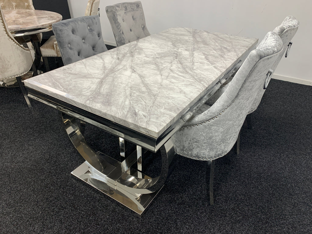Chelsea Marble Dining Table- Grey or White Top Options