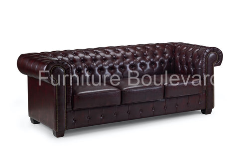 Beryl Bonded Leather Sofa/Armchair - Antique Brown