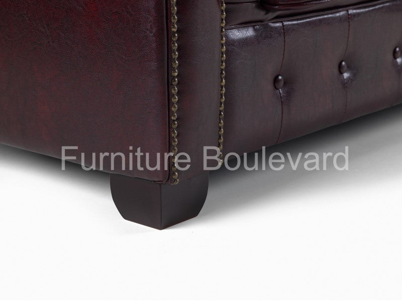 Beryl Bonded Leather Sofa/Armchair - Antique Brown