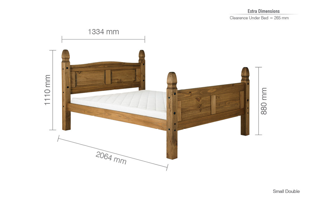 Zoey Solid Pine High End Bed