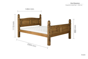Zoey Solid Pine High End Bed