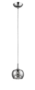 Esla Glass With Beads Chrome Pendant
