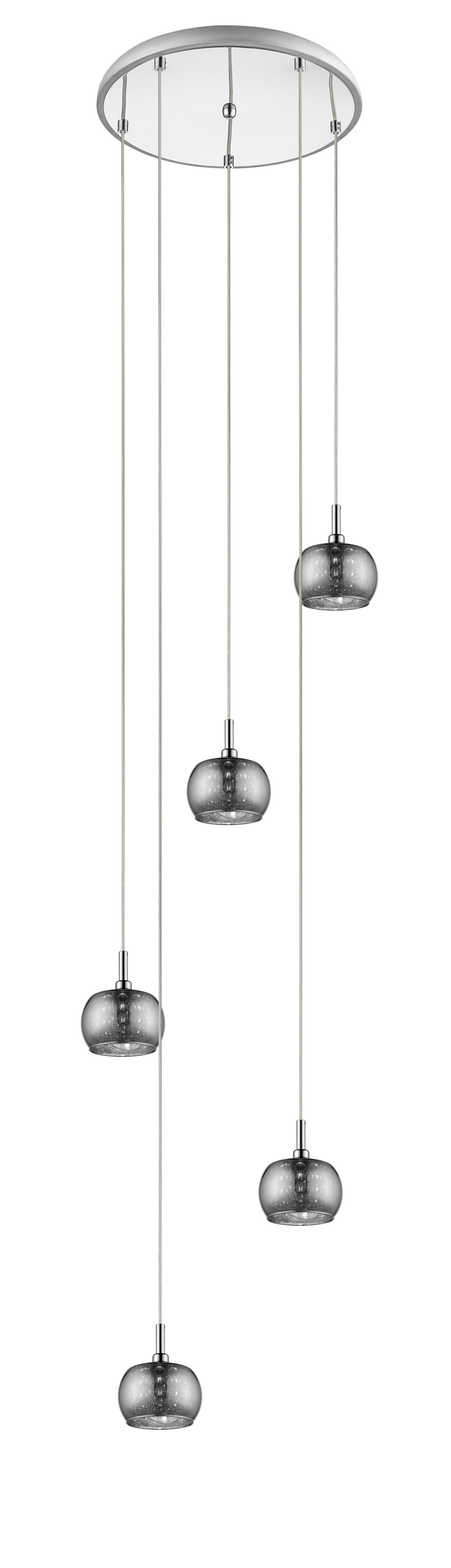 Esla Glass With Beads Chrome Light 3/5 Light