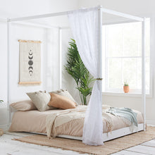Load image into Gallery viewer, Darwin Four Post Bed - Double/KingSize - Available in Black or White
