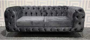 Sandringham Sofa - 3+2 and Corner Available - Silver & Dark Grey