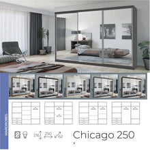Load image into Gallery viewer, Chicago Wardrobe Various Sizes - Available in White, Black, Grey, Oak, Walnut &amp; Wenge
