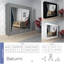 Load image into Gallery viewer, Batumi Wardrobe 2022 Various Sizes - Available in Walnut, White, Black or Grey
