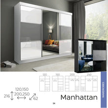 Load image into Gallery viewer, Manhattan Wardrobe Various Sizes - Available in White or Black
