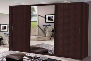 Miami Wardrobe 250cm - Available in Grey, Oak, Walnut, Wenge, White or Black