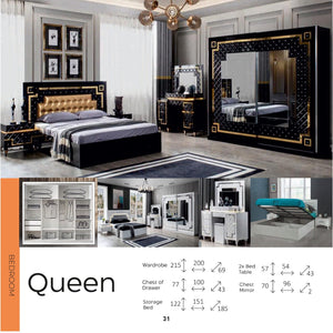 Black mirrored 2024 bedroom set