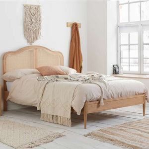 Leonie Brown Rattan Bed - Available in Doulbe, KingSize and SuperKing