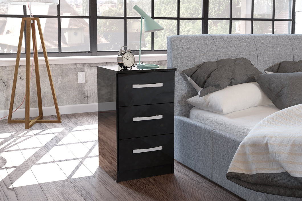 Luther 3 Drawer Bedside Table
