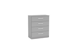 Lynx 4 Drawer Chest - Available in Grey, White, Black, Grey & White