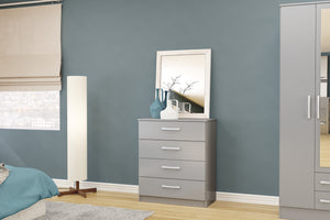 Lynx 4 Drawer Chest - Available in Grey, White, Black, Grey & White