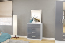 Load image into Gallery viewer, Lynx 4 Drawer Chest - Available in Grey, White, Black, Grey &amp; White
