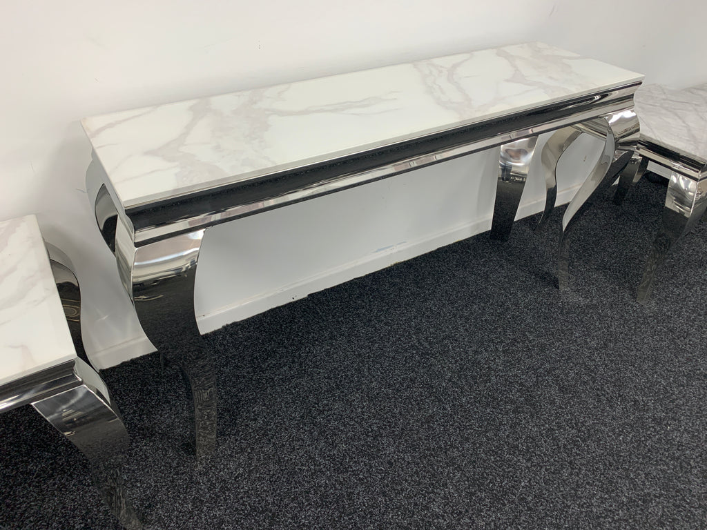 Marble & Light Up Console Units - Entry Side Table - Chelsea, Lewis, Triangle Light, Heart Light