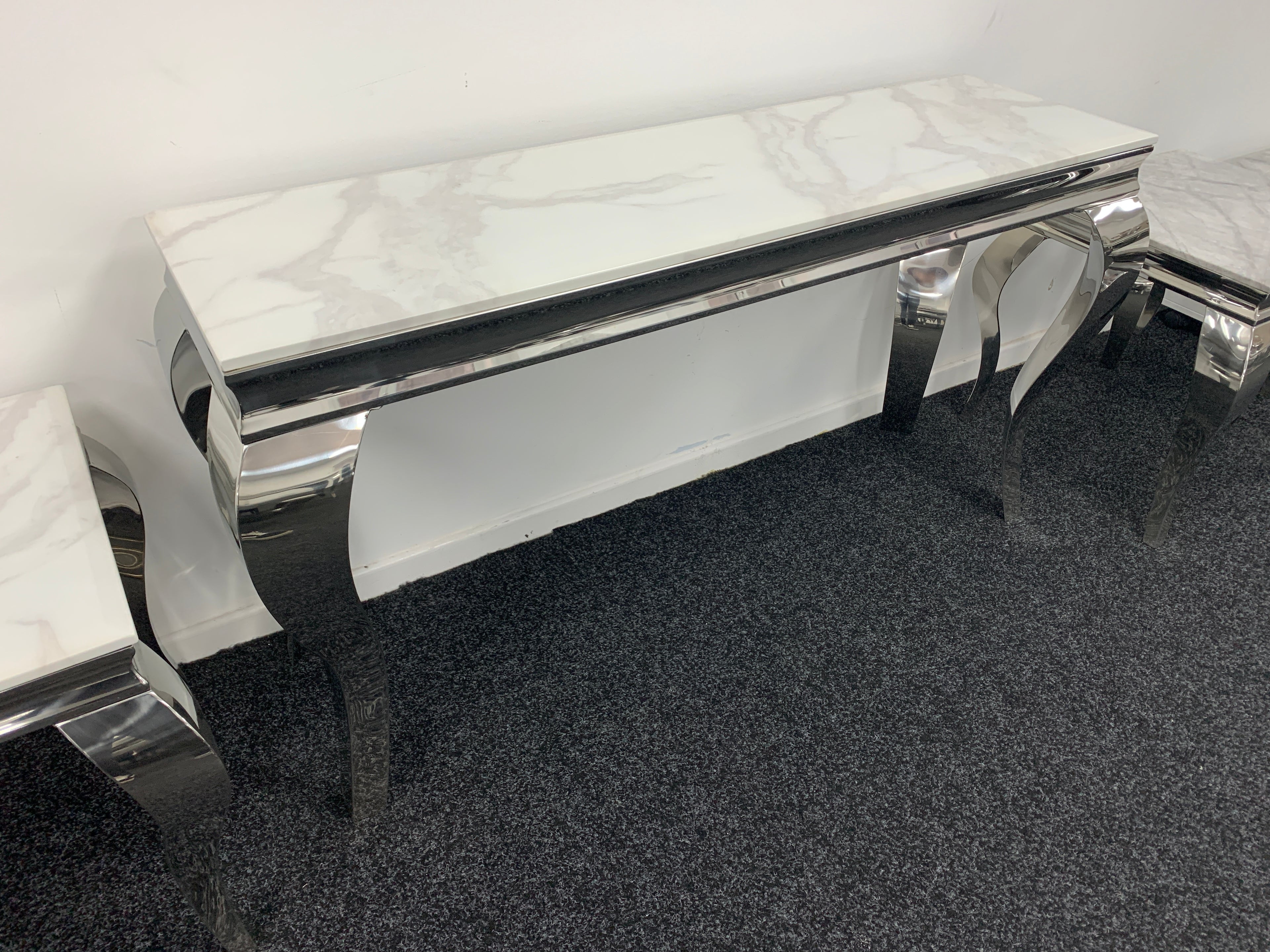 Marble & Light Up Console Units - Entry Side Table - Chelsea, Lewis, Triangle Light, Heart Light