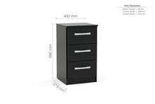 Load image into Gallery viewer, Luther 3 Drawer Bedside Table
