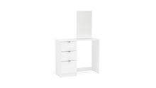 Load image into Gallery viewer, Madison 3 Drawer Dressing Table &amp; Mirror - White
