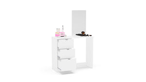 Madison 3 Drawer Dressing Table & Mirror - White