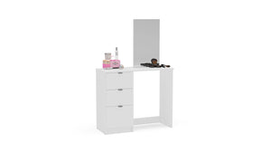 Madison 3 Drawer Dressing Table & Mirror - White