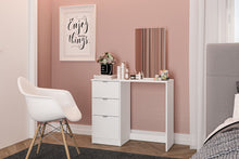 Load image into Gallery viewer, Madison 3 Drawer Dressing Table &amp; Mirror - White
