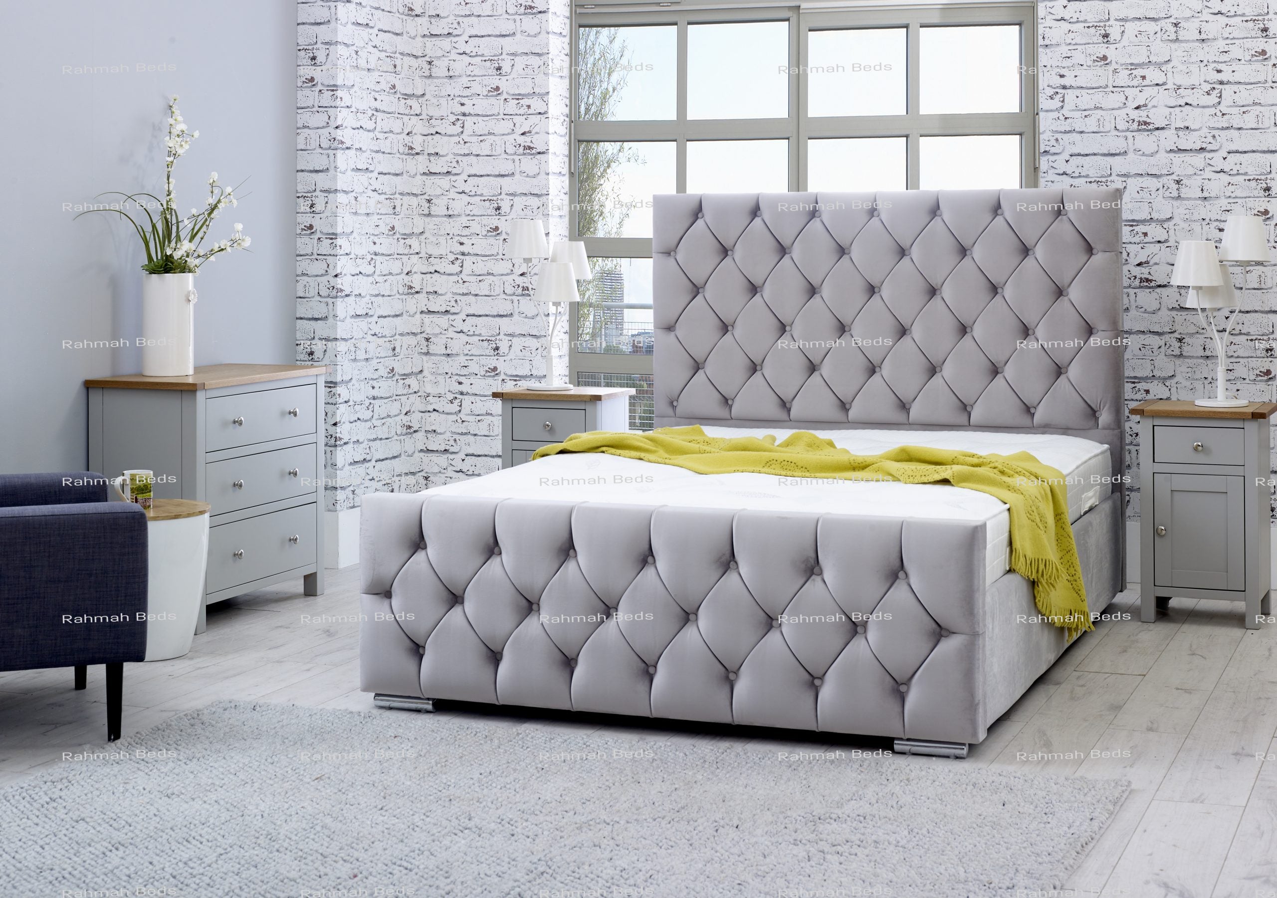 Monaco Bed - Ottoman/Non-Ottoman - Multiple Colour Option