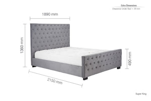 Pamina High Headboard Ottoman/Non-ottoman Bed