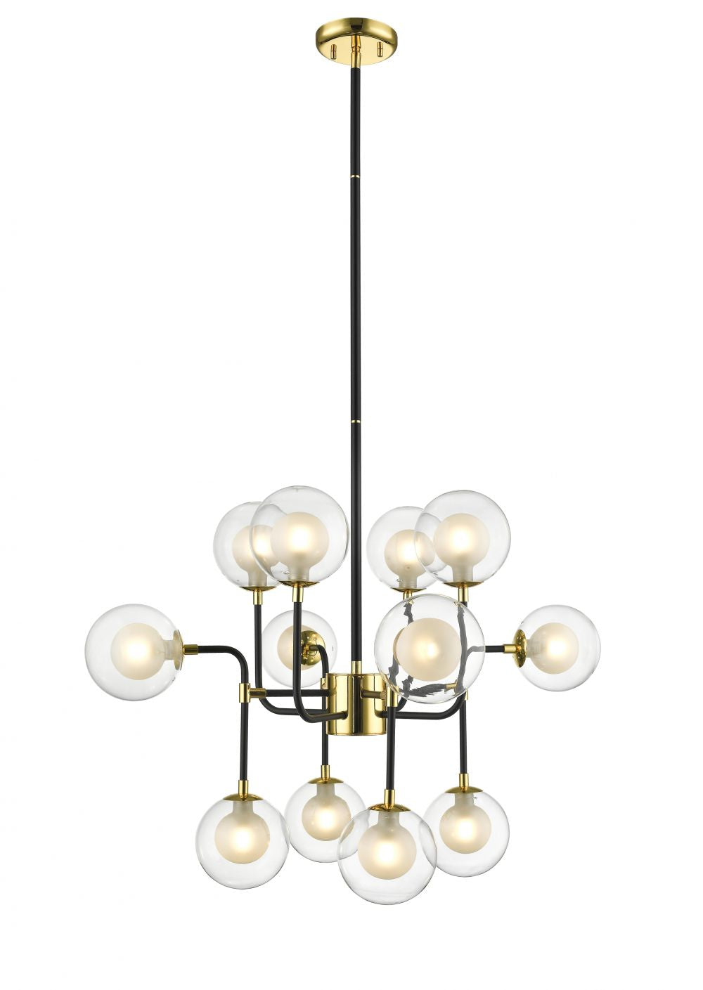 Halle Gold & Matt Black Ceiling Light