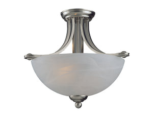 Kiev Satin Nickel Semi Flush