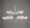 Kiev Satin Nickel Ceiling Light Small/Large