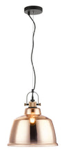 Load image into Gallery viewer, Camden 1 Light Pendant Gold/Smoke Glass
