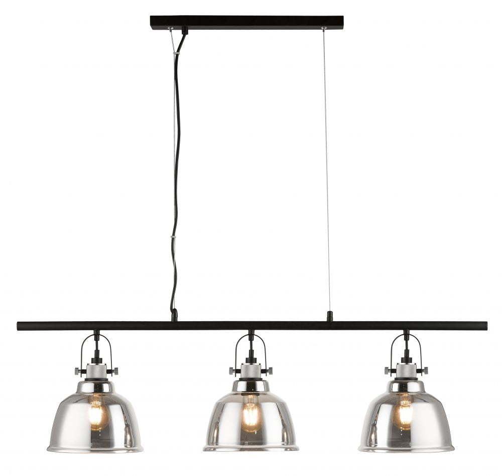 Camden Glass Bar Light Gold/Smoked Glass