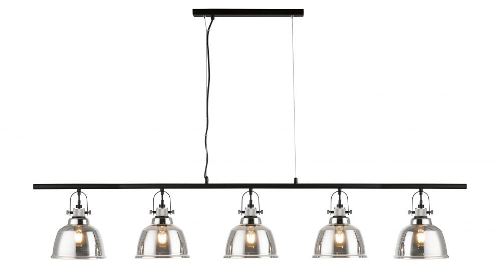Camden Glass Bar Light Gold/Smoked Glass