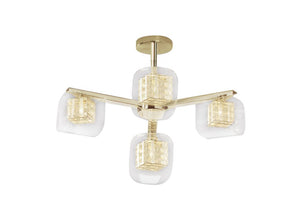 Carrington Glass Weaved  Wire Cube Light Gold