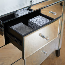 Load image into Gallery viewer, Palermo 4 Drawer Dressing Table - Mirrored/Glass
