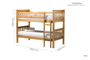 Asher Pine Bunk Bed
