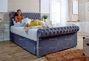 Sleigh (Divan) Bed - Ottoman/Non-Ottoman - Multiple Colour Option