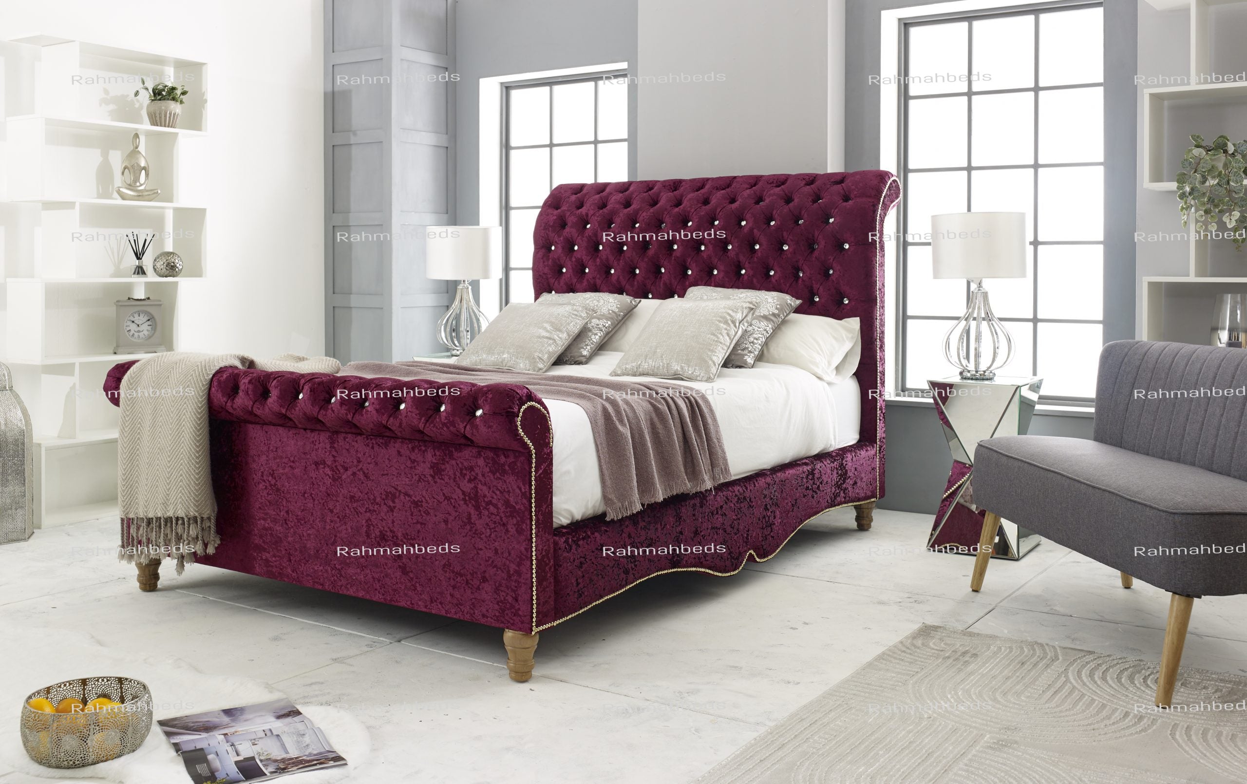 Edward Bed - Ottoman/Non-Ottoman - Multiple Colour Option