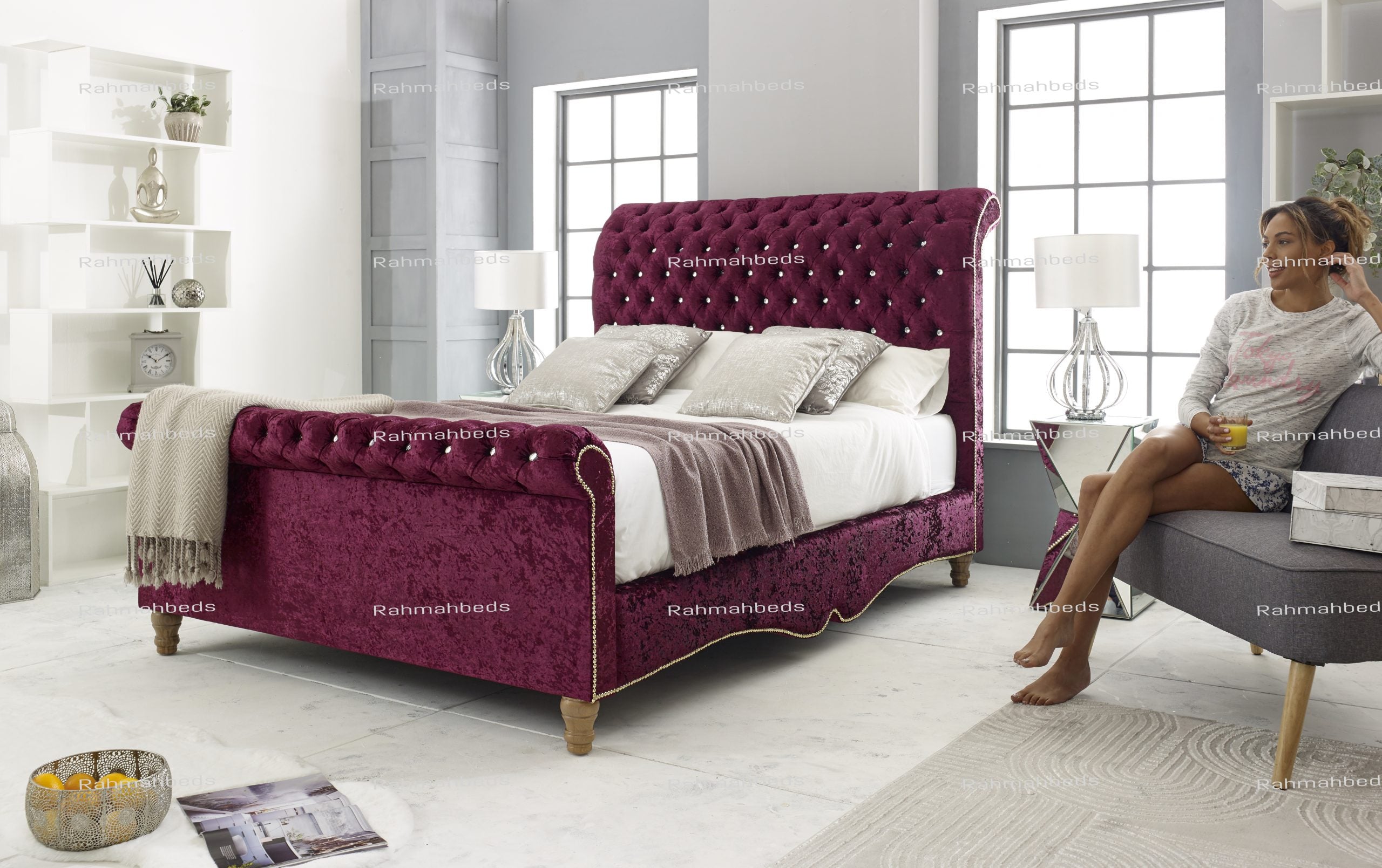 Edward Bed - Ottoman/Non-Ottoman - Multiple Colour Option