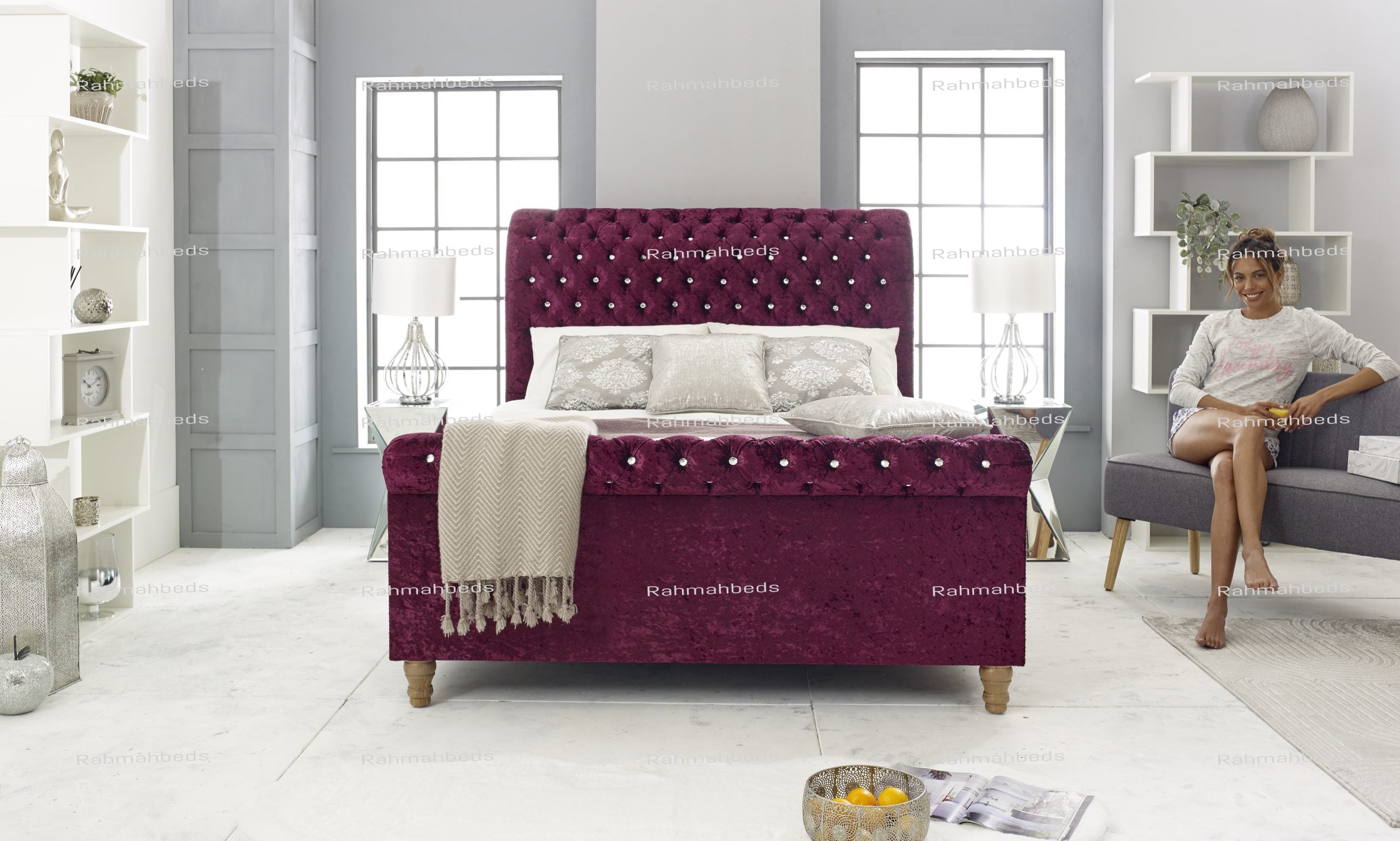 Edward Bed - Ottoman/Non-Ottoman - Multiple Colour Option